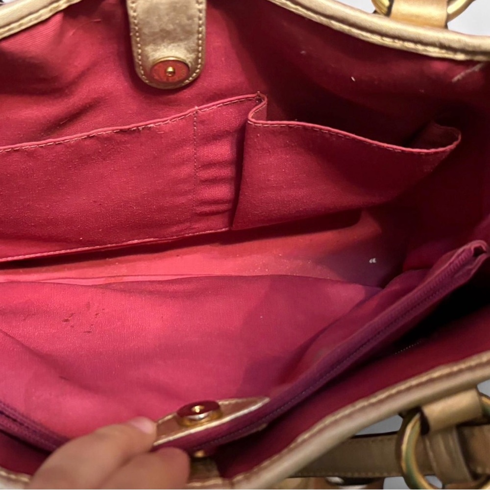 Coach Checkered Shoulder Bag - Gold and Multicolor - Picture 4 of 7